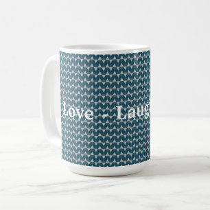 Caneca De Café padrão de diamantes azuis