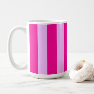 Caneca De Café Padrão de distribuição vertical rosa e magenta