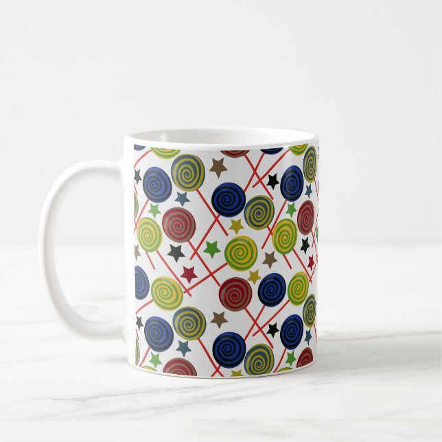Caneca De Café Padrão de doces | Padrão do lombo | pirulito 48 (Esquerda)