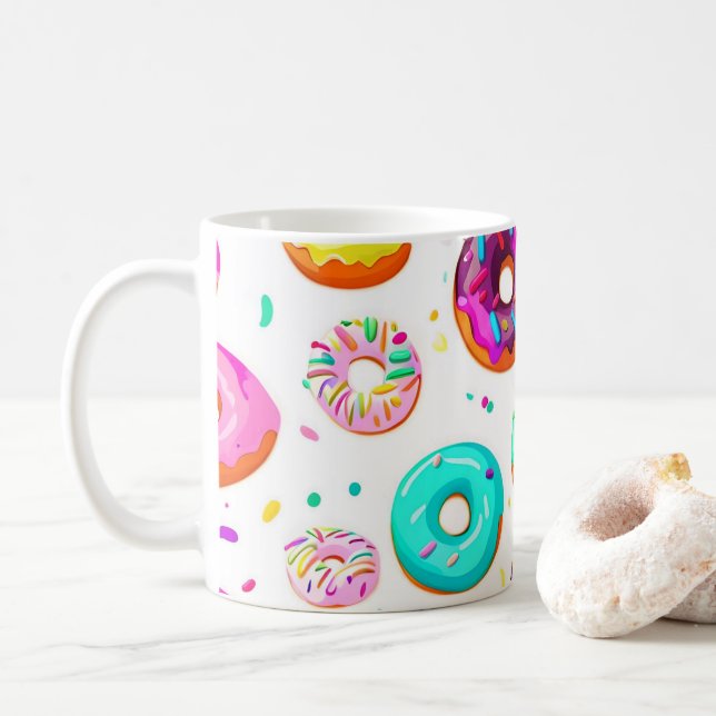 Caneca De Café Padrão de donuts de creme delicioso (Com Donut)