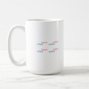 Caneca De Café Padrão de Energia Zigzag Vibrante