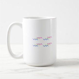 Caneca De Café Padrão de Energia Zigzag Vibrante