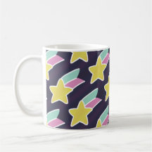 Padrão de Estrela Cadente Kawaii