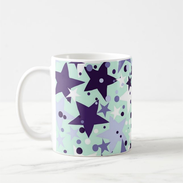 Caneca De Café Padrão de estrelas (Esquerda)