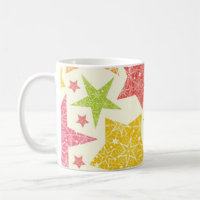 Caneca De Café Padrão de estrelas (Esquerda)