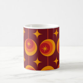 Caneca De Café Padrão de Explosões de Estrelas de Meados do Sécul
