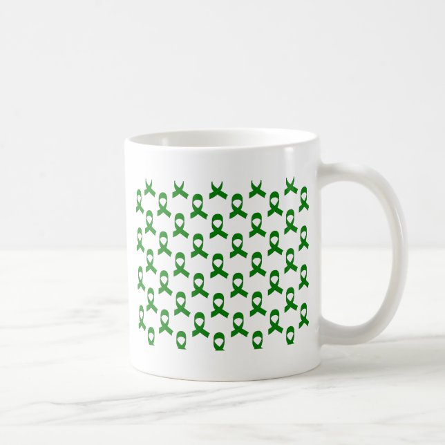 Caneca De Café Padrão de Faixa Verde (Direita)
