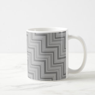 Caneca De Café padrão de faixas de cinza