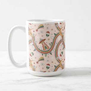 Caneca De Café Padrão de Férias do Rainbow, Alienígena de Árvore 