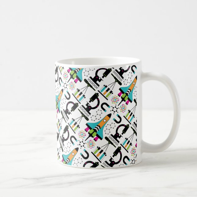 Caneca De Café Padrão de ferramentas, objetos e equipamentos de c (Direita)