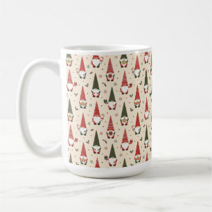 Caneca De Café Padrão de festa de Gnome de Natal