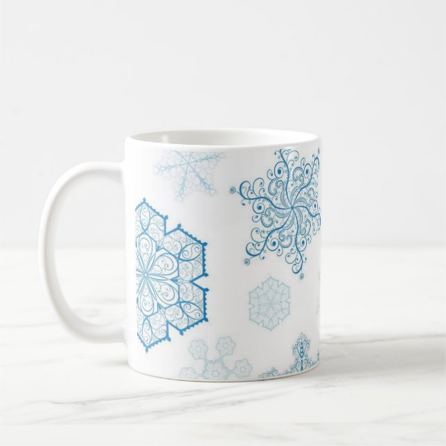 Caneca De Café Padrão de floco de neve (Esquerda)