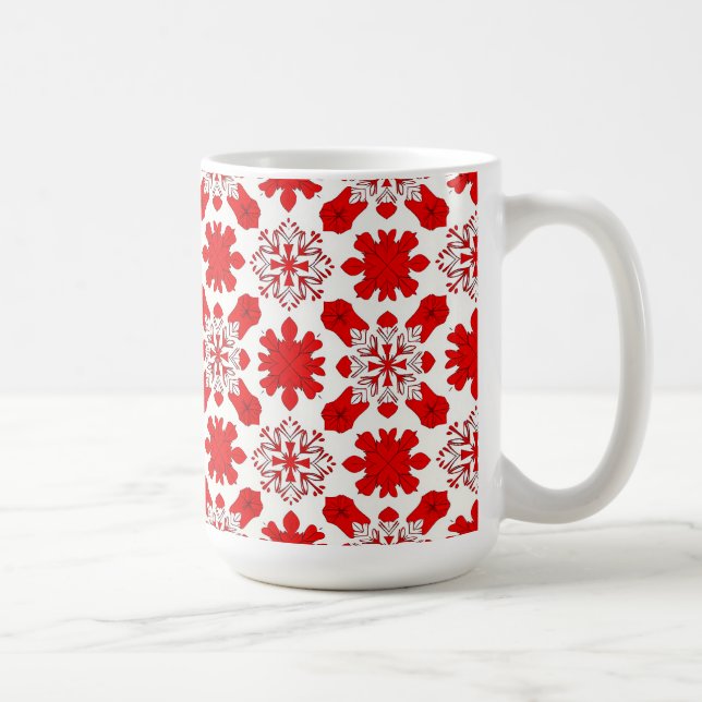 Caneca De Café Padrão de Floco de Neve Aconchegante para Presente (Direita)