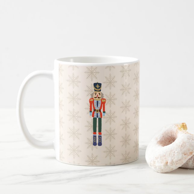 Caneca De Café Padrão de floco de neve do Quebra-Nozes Férias  (Com Donut)