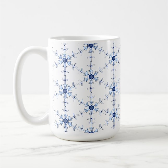 Caneca De Café Padrão de Floco de Neve em Diamante (Esquerda)