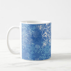 Caneca De Café Padrão de flocos de neve
