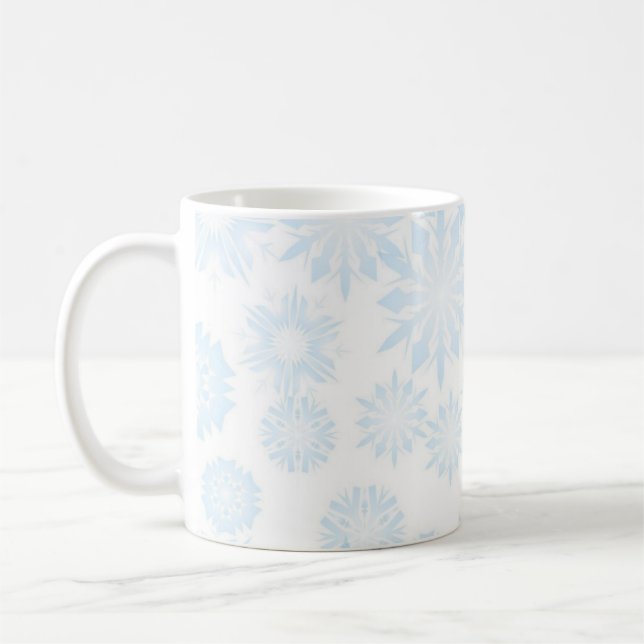 Caneca De Café Padrão de flocos de neve (Esquerda)