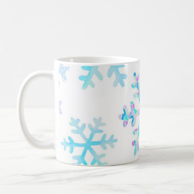Caneca De Café Padrão de flocos de neve (Esquerda)