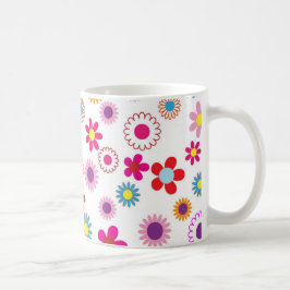 Caneca De Café Padrão de Flor de Daisy Cute