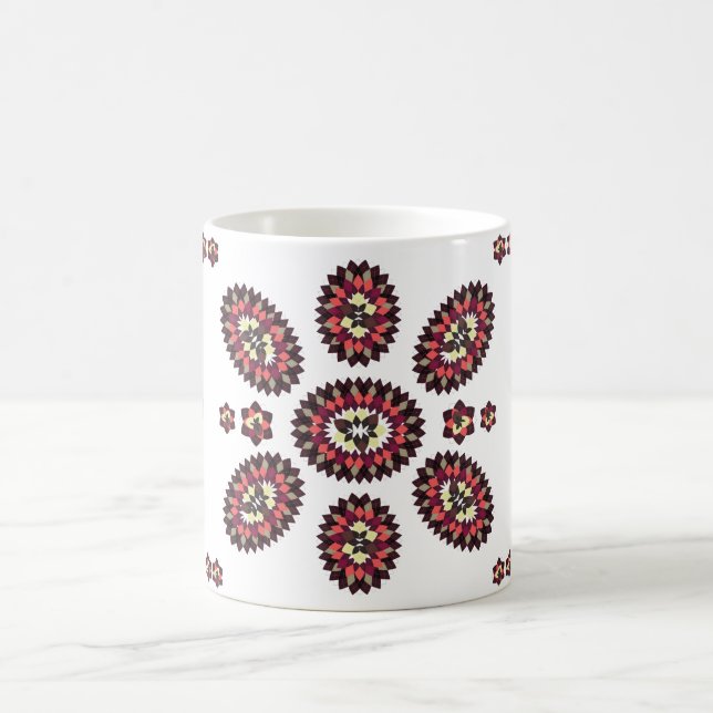 Caneca De Café Padrão de Flor Mandala (Centro)