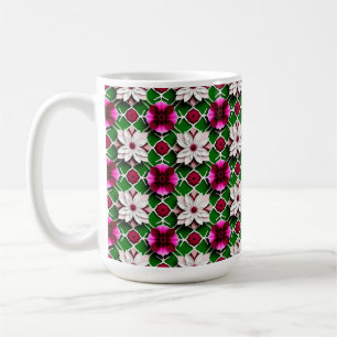 Caneca De Café 🌸 Padrão de Florescimento de Jardim Floral Colori