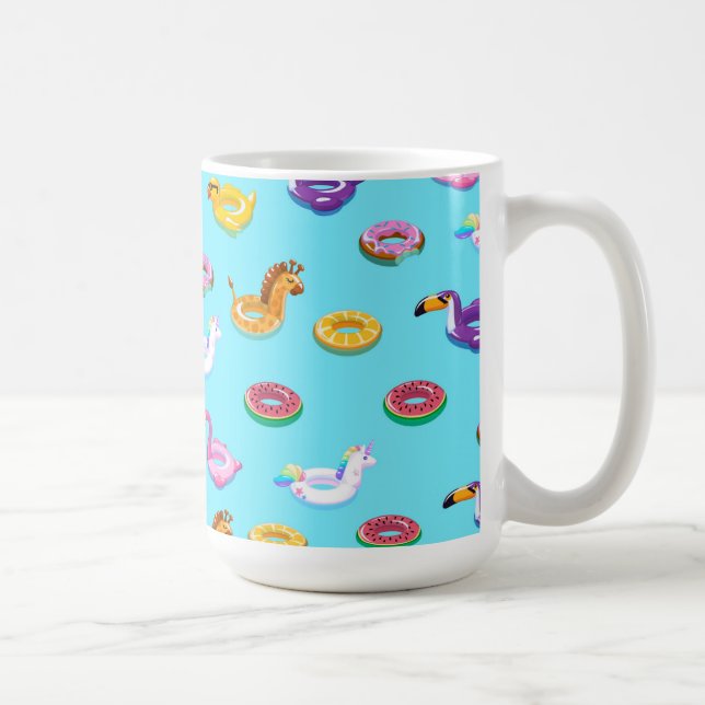 Caneca De Café Padrão de flutuação da Piscina de Verão (Direita)