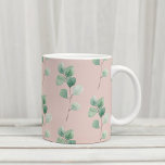 Caneca De Café Padrão de Folha de Água Moderna<br><div class="desc">Padrão de Folha de Água Moderna</div>