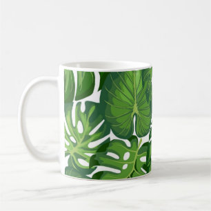 Caneca De Café Padrão de folhas