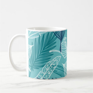Caneca De Café Padrão de folhas
