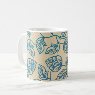 Caneca De Café Padrão de Folhas de Lúpulo Vintage Clássico