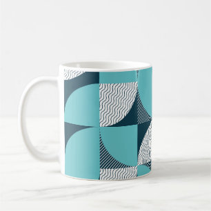 Caneca De Café Padrão de forma geométrica criativa