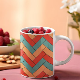 Caneca De Café Padrão de forma geométrica sem costura