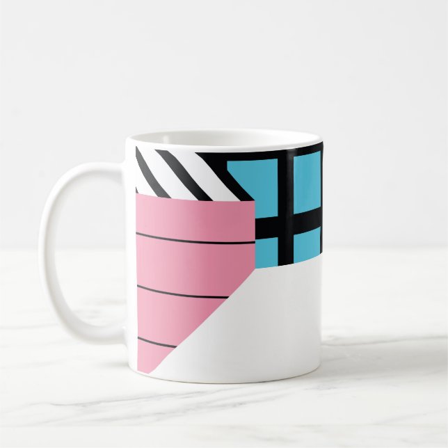 Caneca De Café Padrão de Formas Geométricas Ininterruptas. (Esquerda)