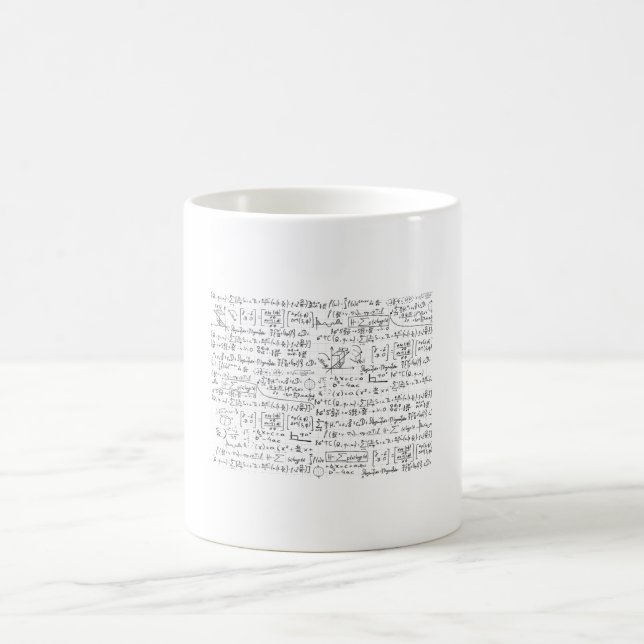 Caneca De Café Padrão de Fórmulas de Matemática (Centro)