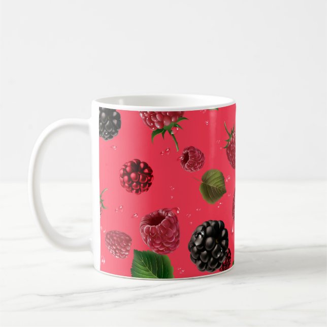 Caneca De Café Padrão de Framboesa (Esquerda)