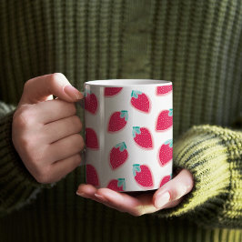Caneca De Café Padrão de Fruta de morango