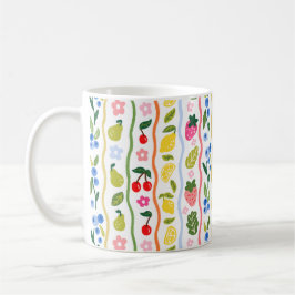 Caneca De Café Padrão de Frutas Comida Verão Elegante Estiloso