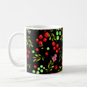 Caneca De Café Padrão de Frutas Vermelhas