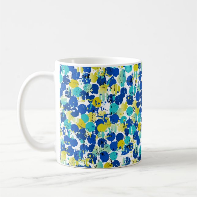 Caneca De Café padrão de fundo abstrato sem descontinuidades, com (Esquerda)