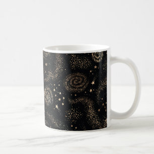 Caneca De Café Padrão de Galáxia de Constelação de Estrelas Doura