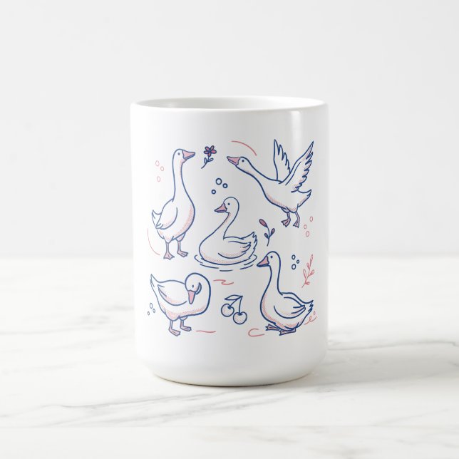 Caneca De Café Padrão de Ganso Engraçado (Centro)