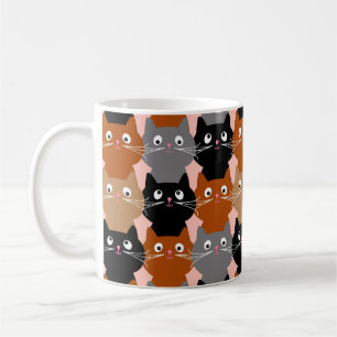Caneca De Café Padrão De Gatinhos Felinos De Gato Gato-De-Gato-Ga