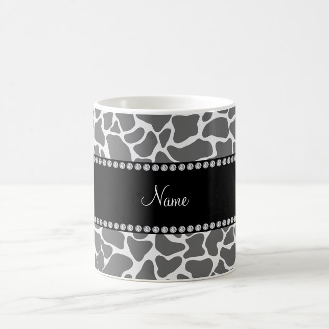 Caneca De Café Padrão de girafa de cinzas personalizadas (Centro)
