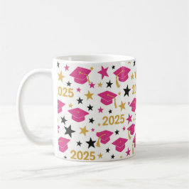 Caneca De Café Padrão de graduação Dourada rosa