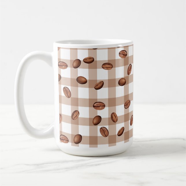 Caneca De Café Padrão de Grão de Café (Esquerda)
