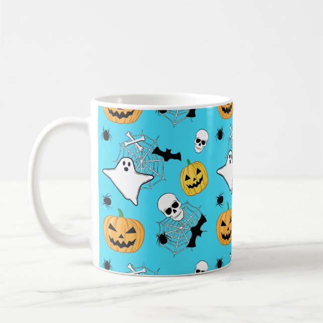 Caneca De Café Padrão de Halloween (Esquerda)