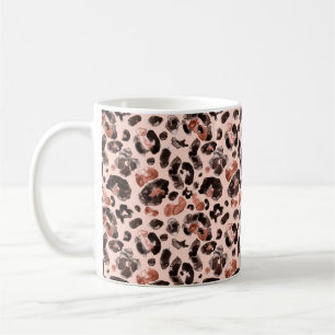 Caneca De Café Padrão de impressão de leopardo aquoso