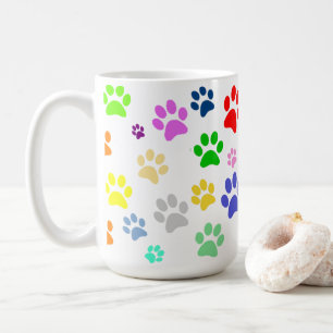 Caneca De Café Padrão de Impressão de Pata de Pet Muito Fofo e Co