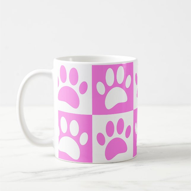 Caneca De Café Padrão De Impressão E De Cartão De Estância Cor-De (Esquerda)