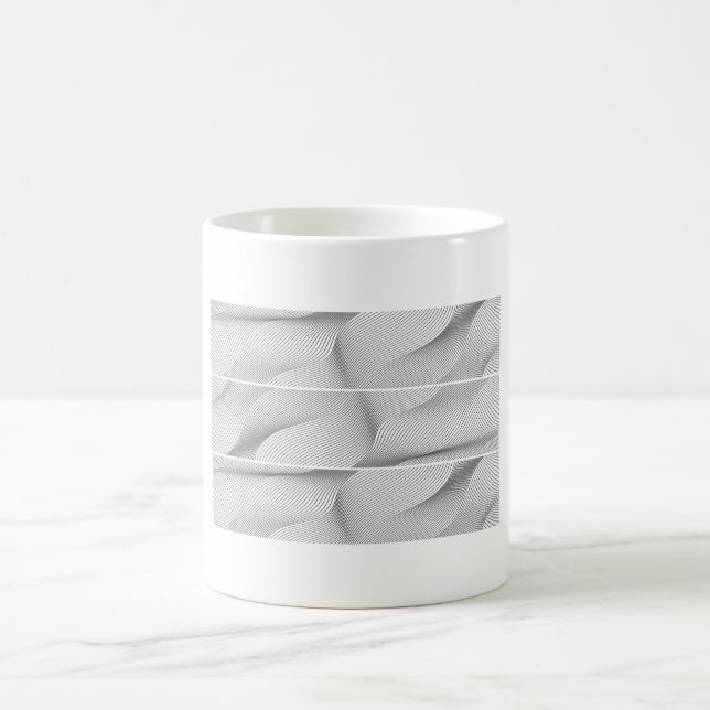 Caneca De Café Padrão de interferência de onda (Centro)